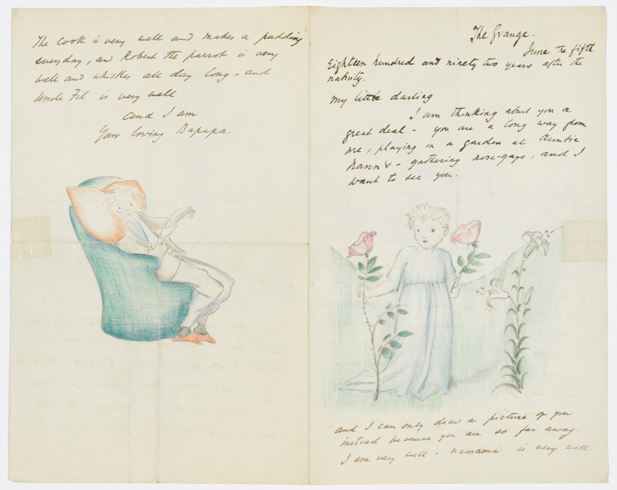 Brief an die Enkelin des Künstlers Angela Thirkell von Edward Burne Jones