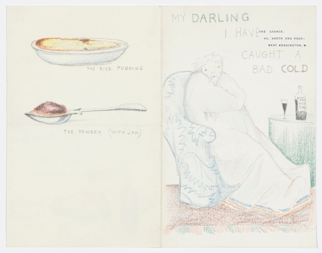 Brief an die Enkelin des Künstlers Angela Thirkell von Edward Burne Jones