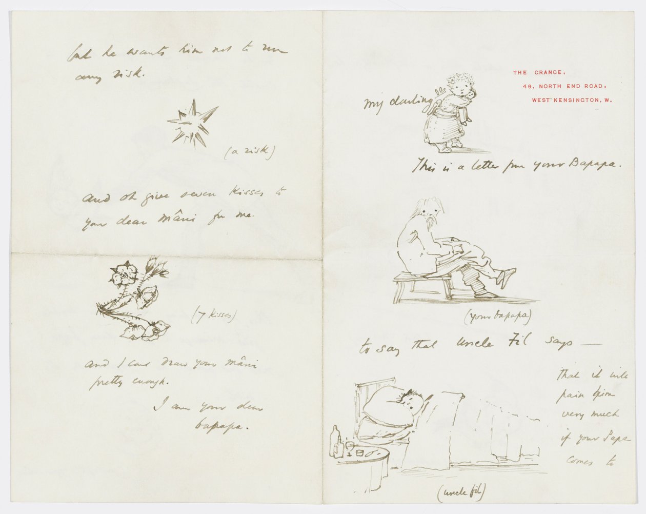 Brief an die Enkelin des Künstlers Angela Thirkell von Edward Burne Jones