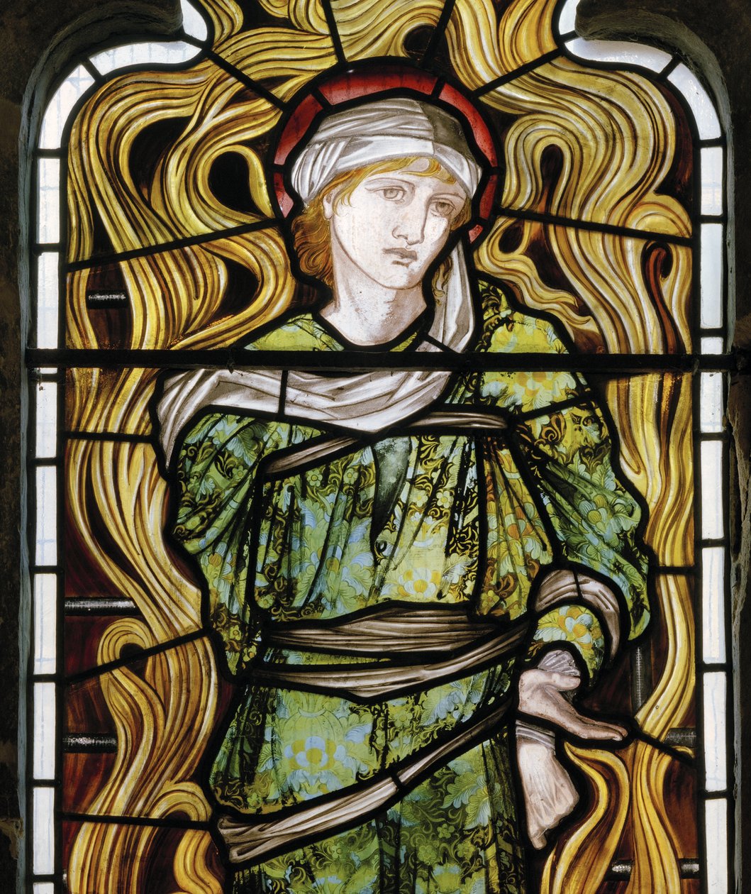 Schadrach, Der Feuerofen, Westfenster, 1870 von Edward Burne Jones