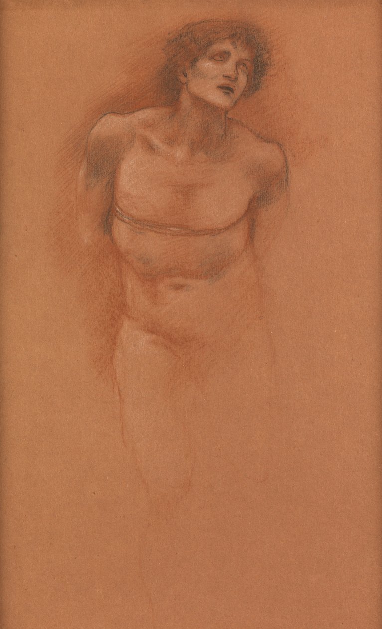 Studie für die Figur der Liebe in "Der Wagen der Liebe" von Edward Burne Jones