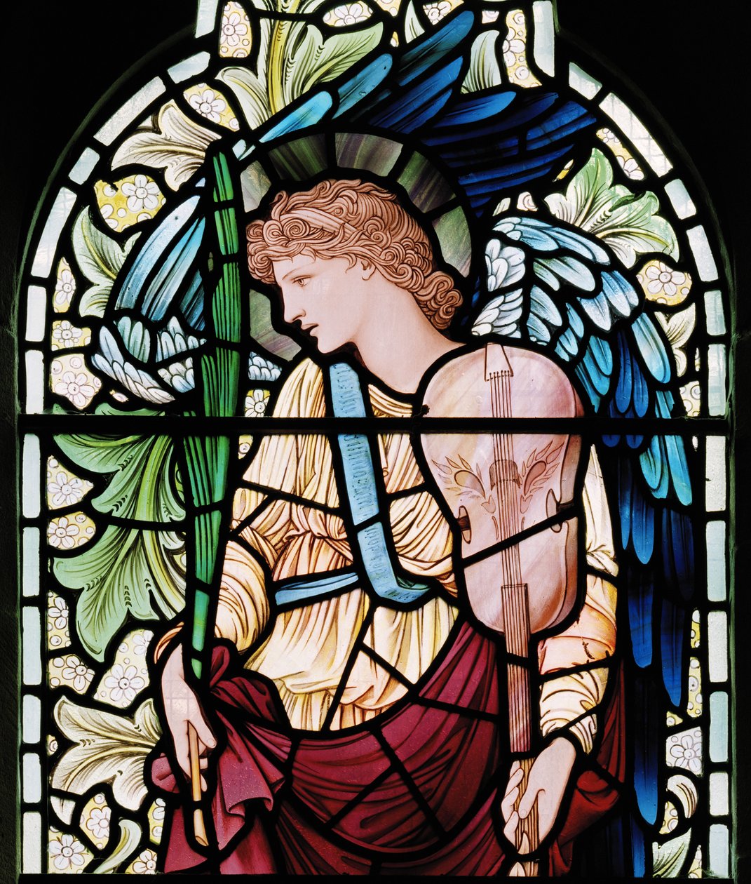 Der Minnesänger Engel, Engel Musiker (Detail, 1902-1914) von Edward Coley and Dearle Burne Jones
