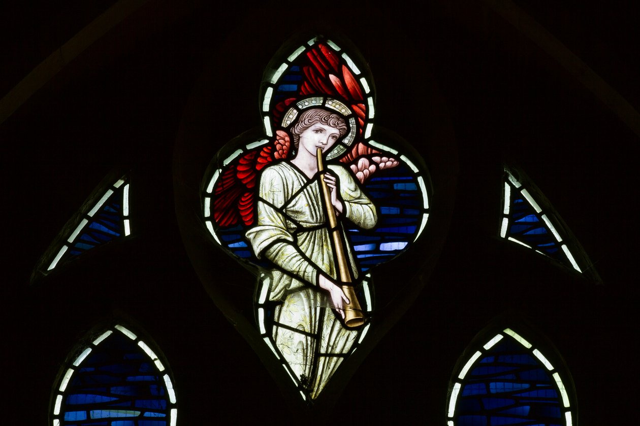 Tracery Engel, Engel Musiker (1902-1914) von Edward Coley and Dearle Burne Jones