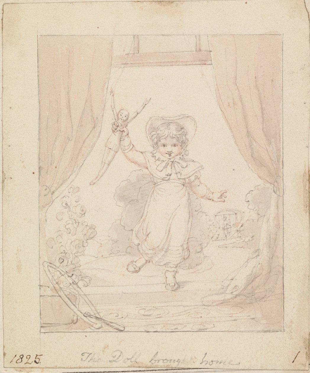 Illustration für Die neue Puppe: Die Puppe nach Hause gebracht von Edward Francis Burney
