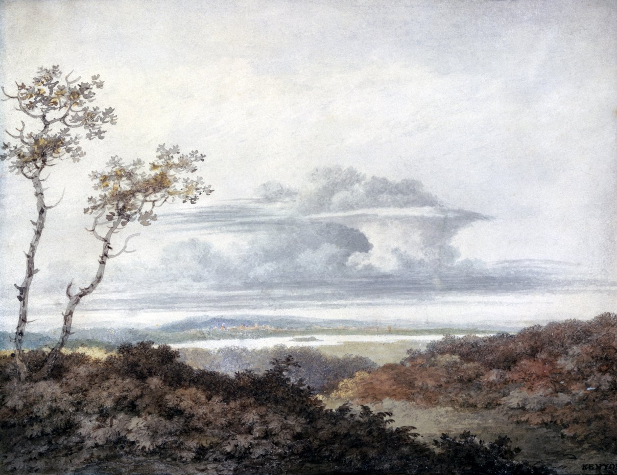Landschaft mit späteren Wolkenstudien von Luke Howard, ca. 1808-11 von Edward Kennion