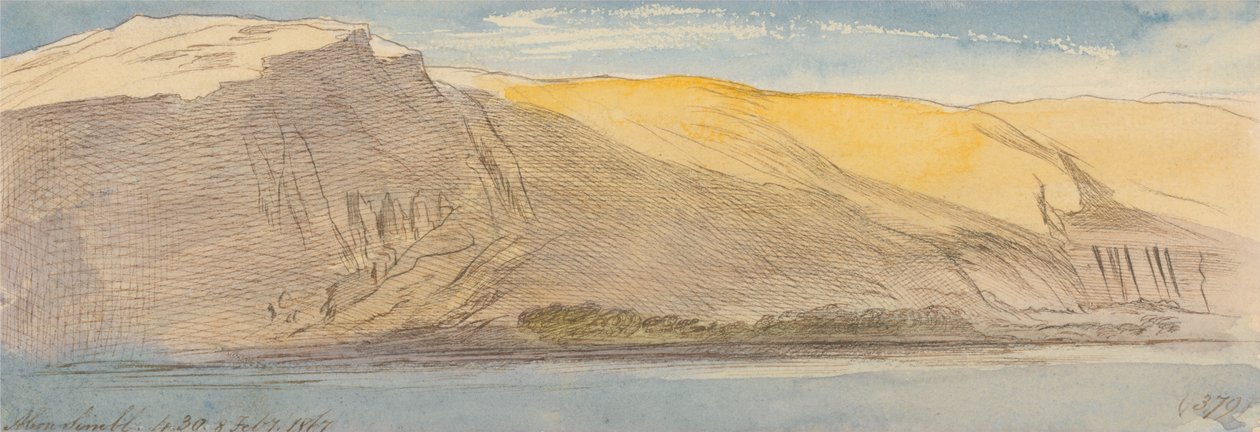 Abu Simbel, 16:30 Uhr, 8. Februar 1867 (379) von Edward Lear