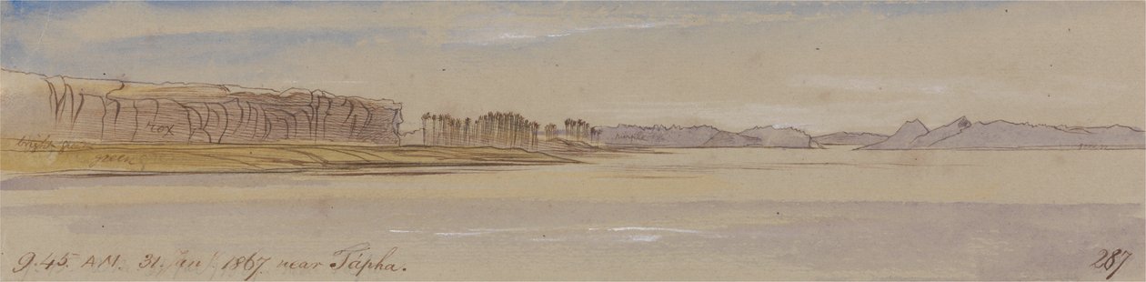 In der Nähe von Tapha, 31. Januar 1867, 09:45 Uhr von Edward Lear