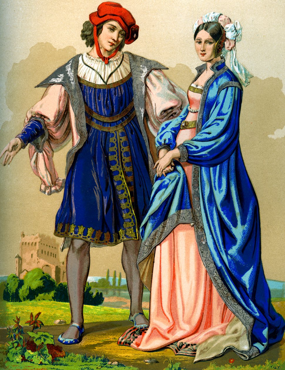 Ein edles französisches Paar am Ende des 15. Jahrhunderts, 1849 von Edward May