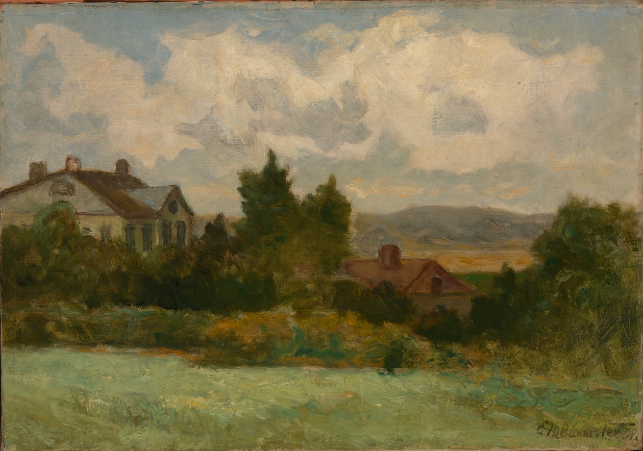 Ohne Titel (Häuser und Bäume) von Edward Mitchell Bannister