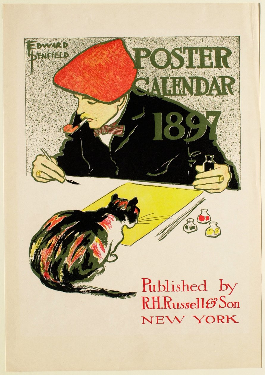 Poster Kalender 1897, R. H. Russel & Son, Herausgeber von Edward Penfield