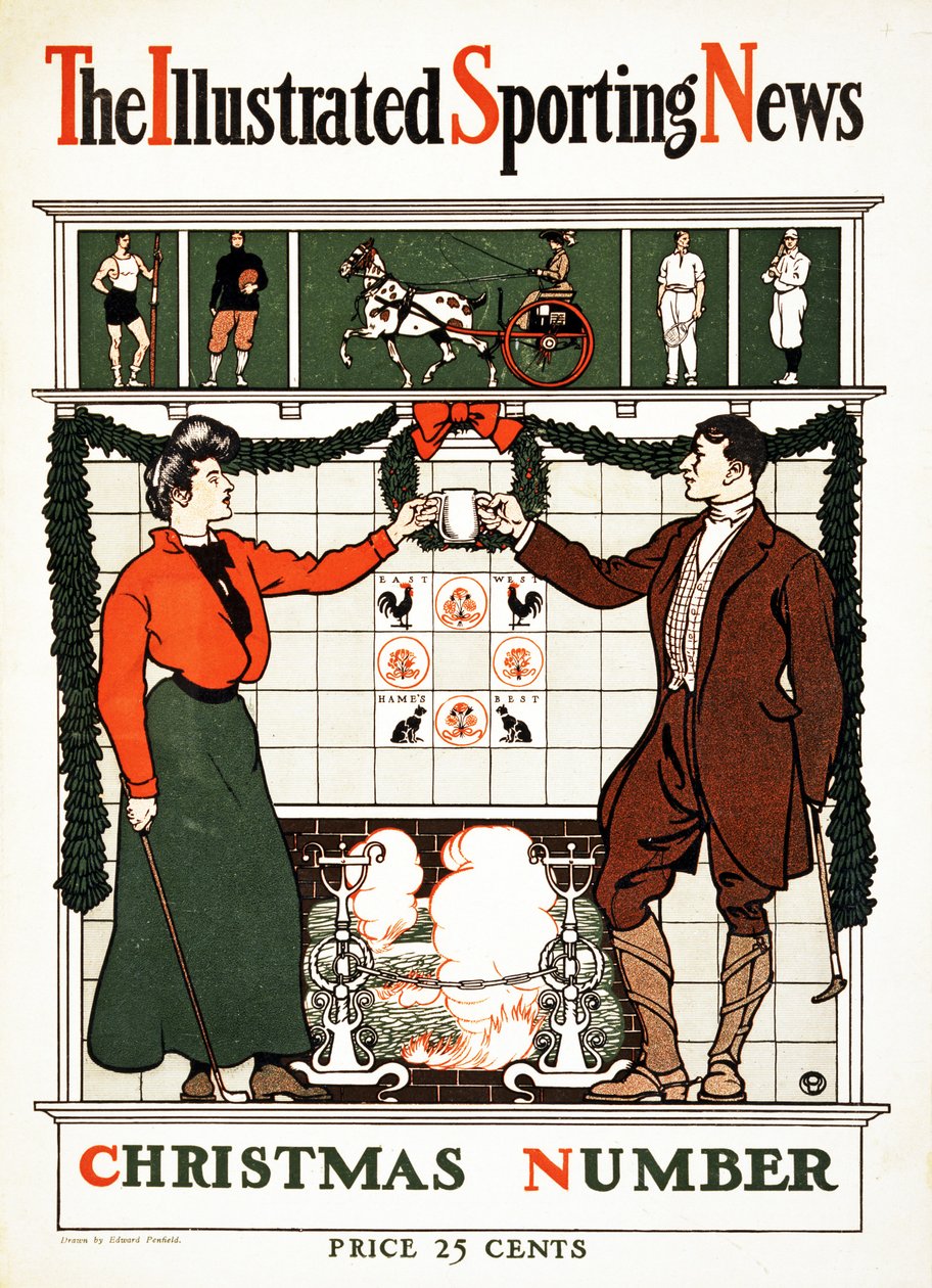 The Illustrated Sporting News, Weihnachtsausgabe, 1900 von Edward Penfield