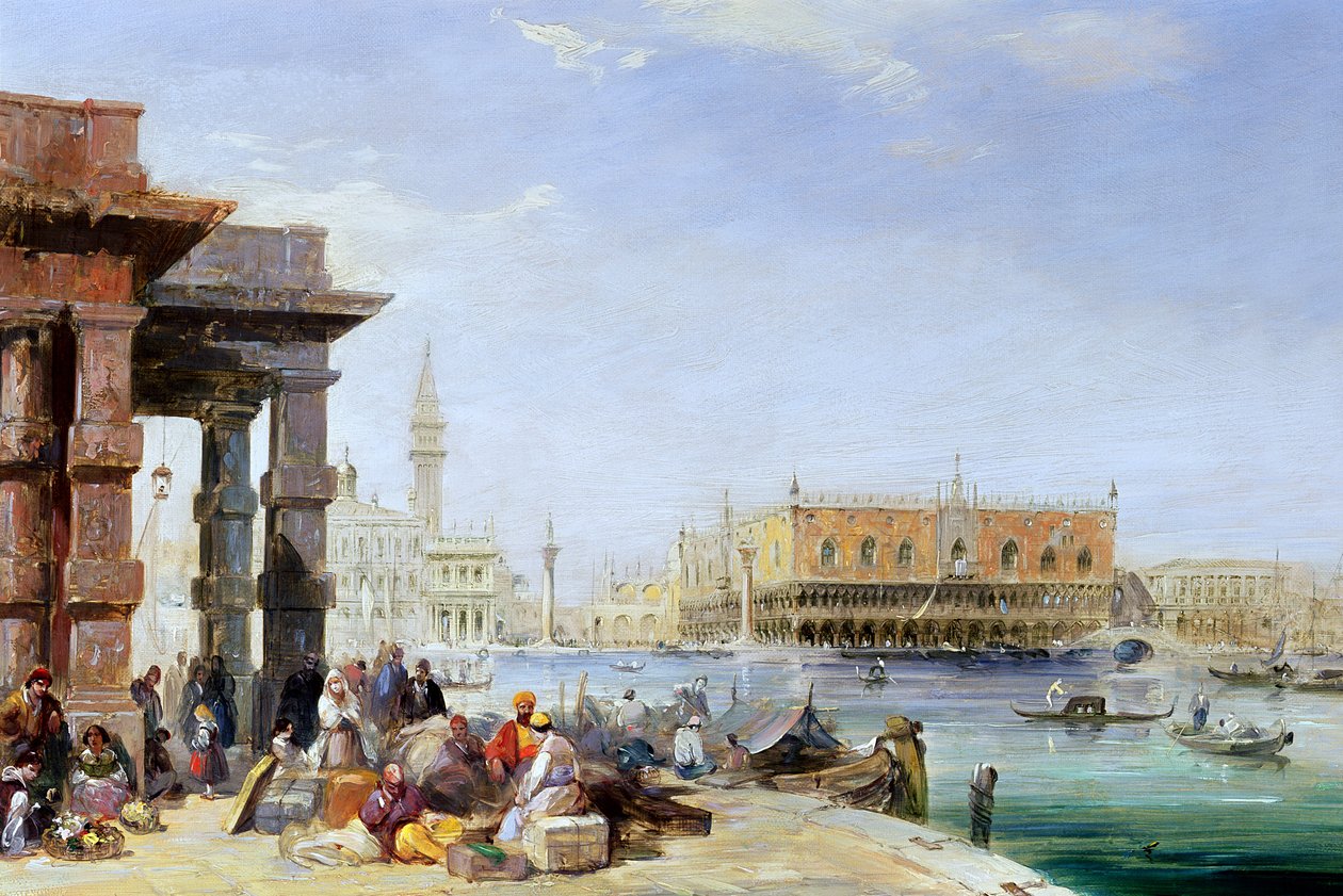 Der Dogenpalast von Santa Maria della Salute aus gesehen von Edward Pritchett