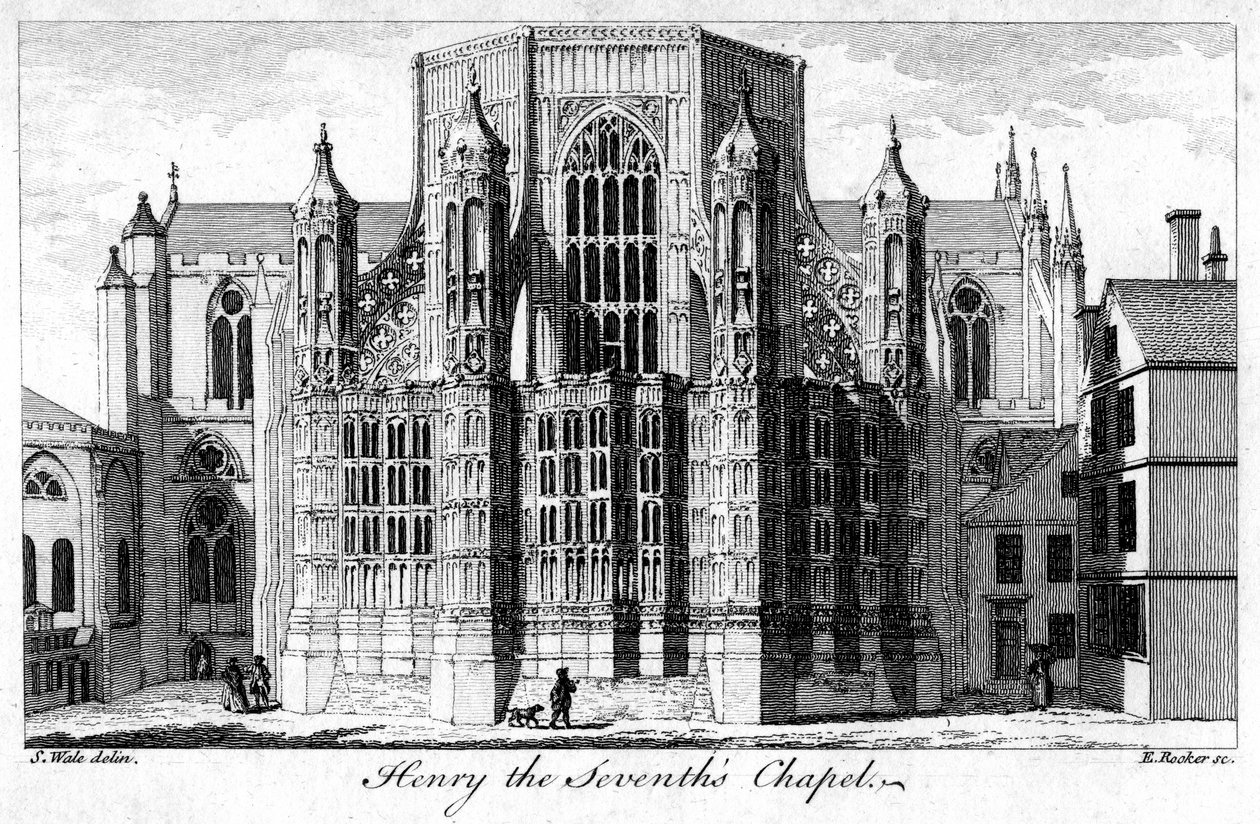 Henry VII Kapelle, Westminster Abbey, London, 18. Jahrhundert von Edward Rooker