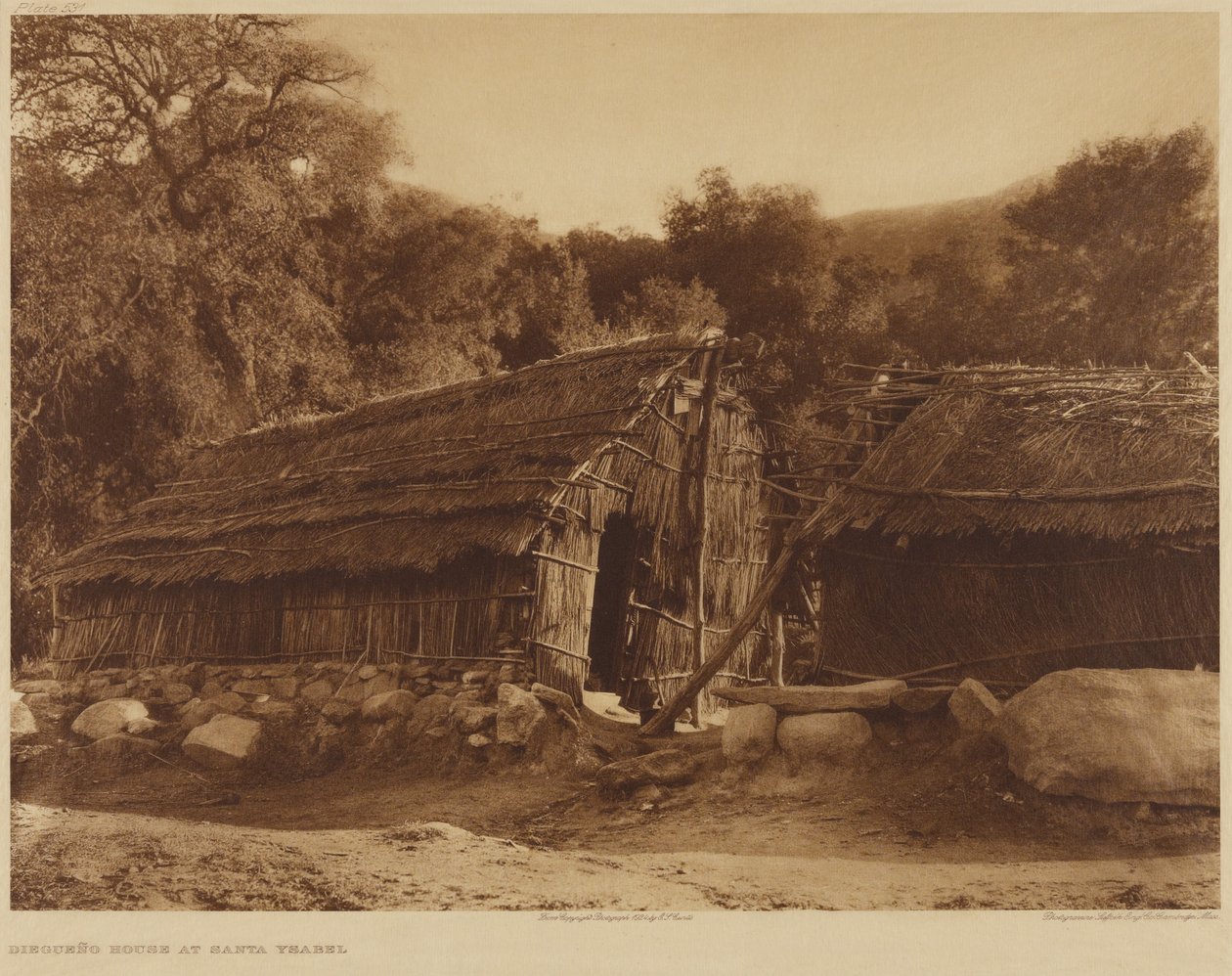 Diegueño-Haus in Santa Ysabel von Edward S. Curtis