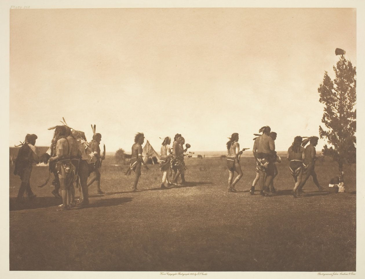 Arikara-Medizinzeremonie - Tanz der Bruderschaft, 1908 von Edward Sheriff Curtis