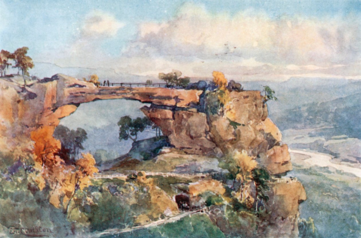 Felslandschaft (Prebischtor) in der Sächsischen Schweiz von Edward Theodore Compton