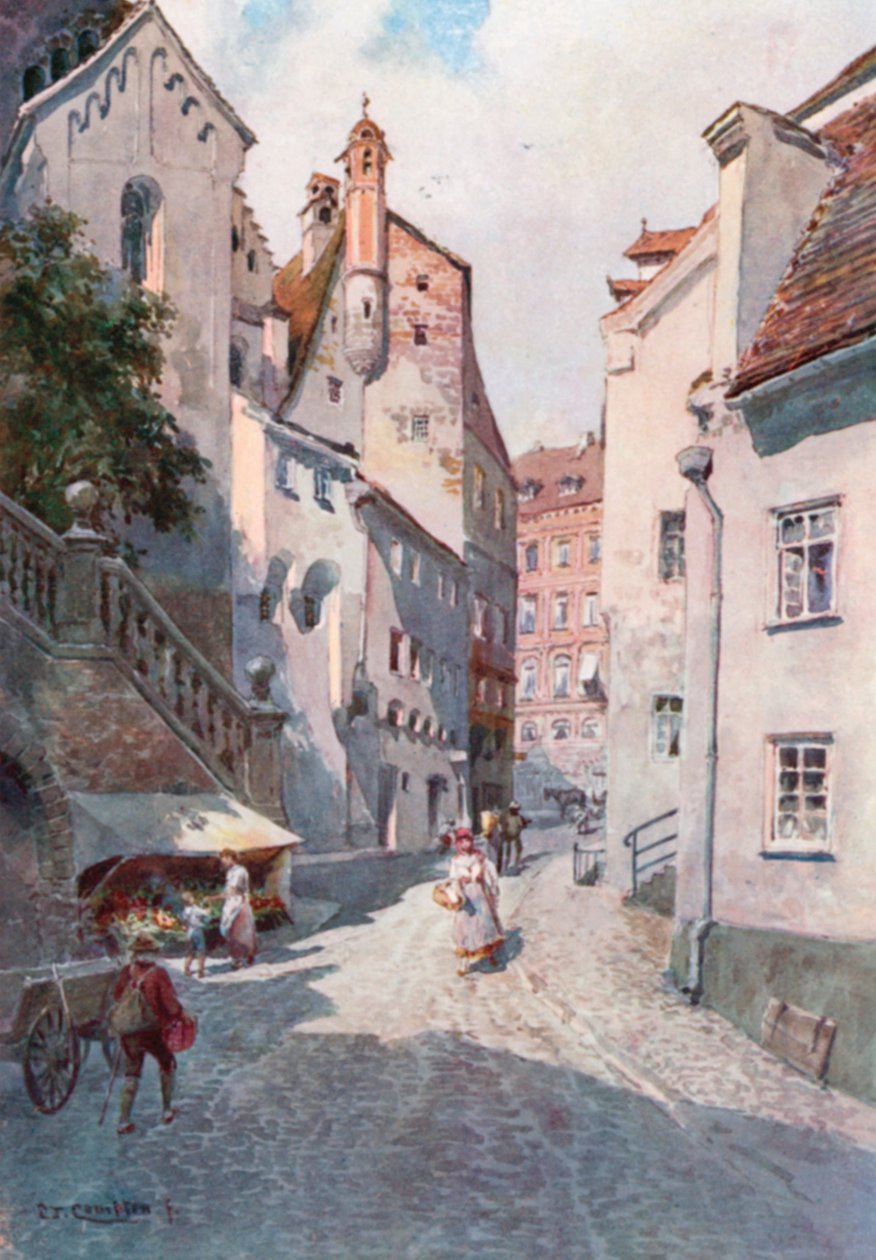 Seitenstraße in Augsburg von Edward Theodore Compton