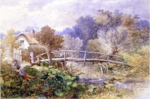 Am Tapsy Brook, Herefordshire von Edward Turner