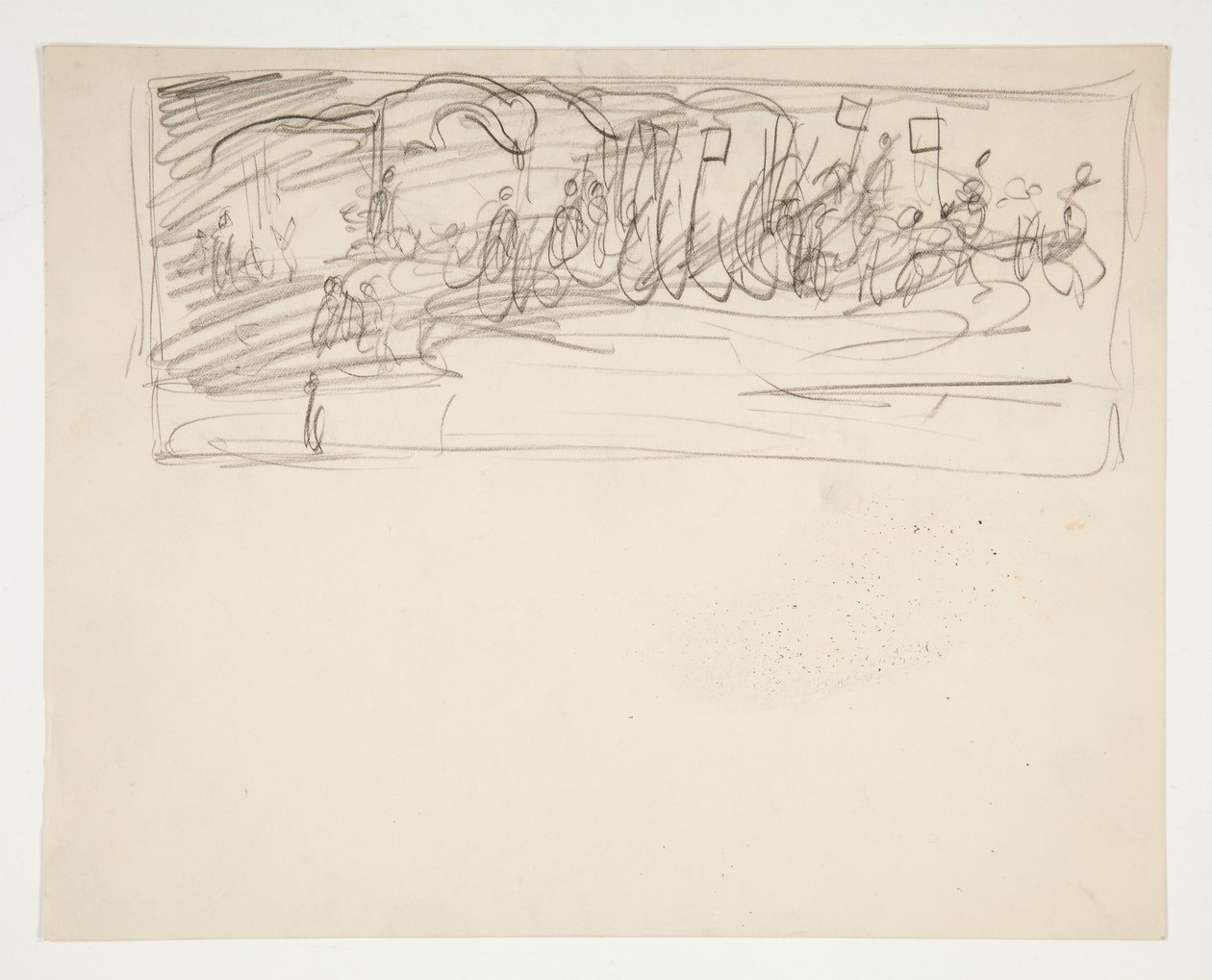 Kompositionsstudie für Die Suche nach dem Heiligen Gral (Serie von fünfzehn Gemälden für die Boston Public Library, abgeschlossen 1901) von Edwin Austin Abbey