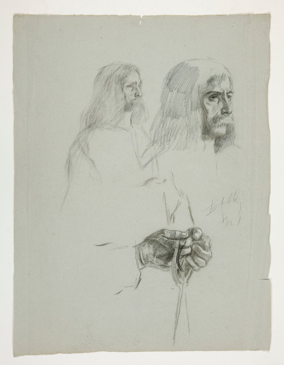 Figurenstudien für eines der Wandgemälde aus Die Suche nach dem Heiligen Gral (eine Serie von fünfzehn Gemälden für die Boston Public Library, abgeschlossen 1901) von Edwin Austin Abbey