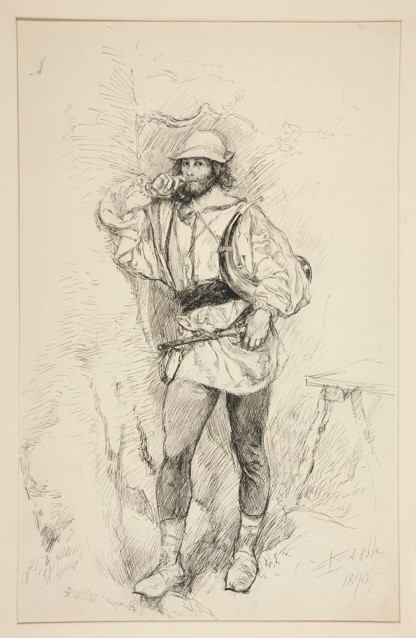 Jacques, Illustration für Akt II, Szene v, Wie es euch gefällt von Edwin Austin Abbey