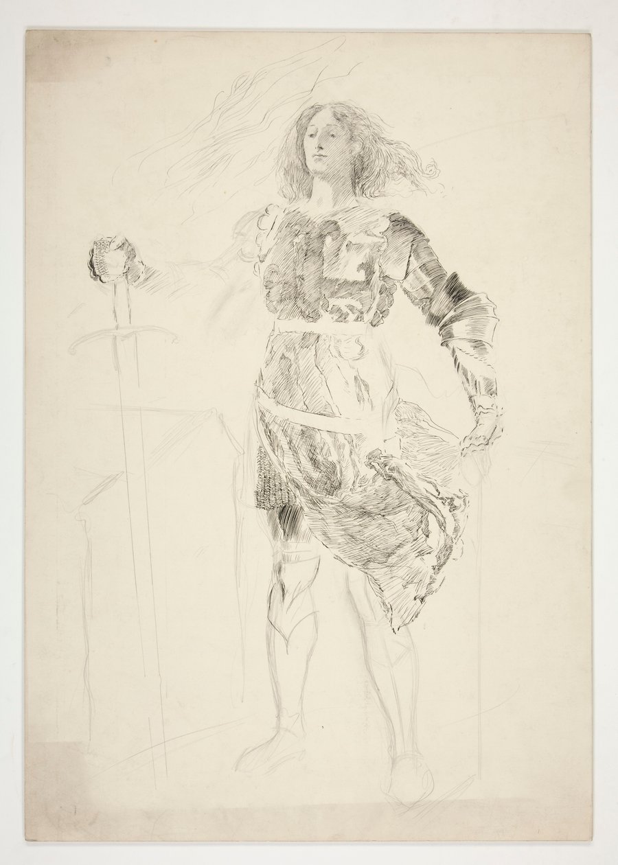 Die Jungfrau (Studie für .1181) - Akt III, Szene II, König Heinrich VI (Teil I) von Edwin Austin Abbey