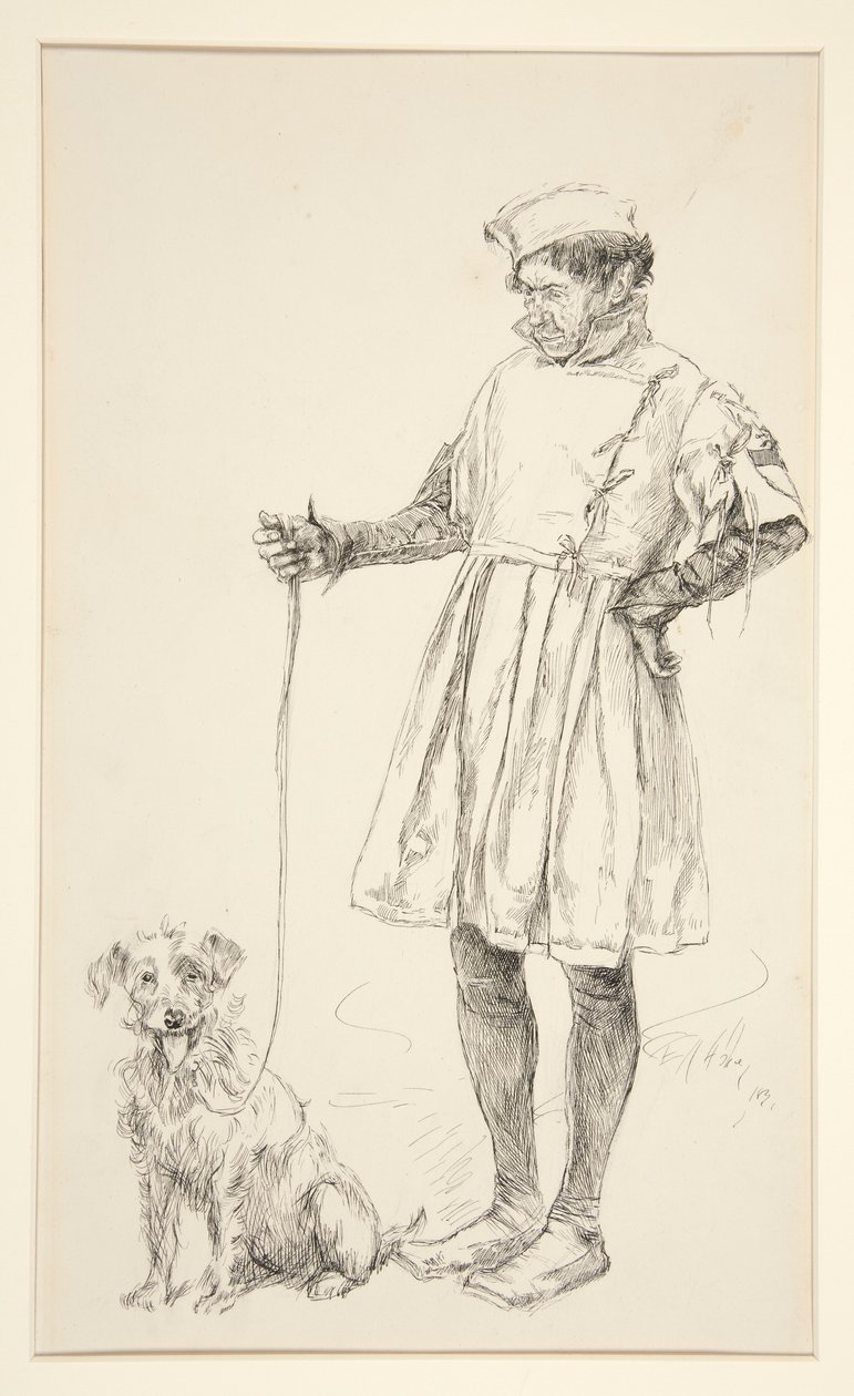 Launce und sein Hund, aus Akt IV, Szene iv, Zwei Herren aus Verona von Edwin Austin Abbey
