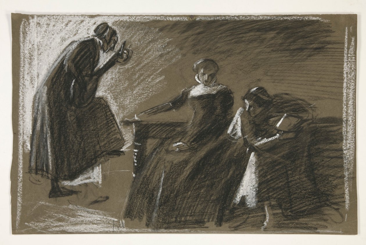 Skizze für ein nicht identifiziertes Shakespeare-Stück von Edwin Austin Abbey