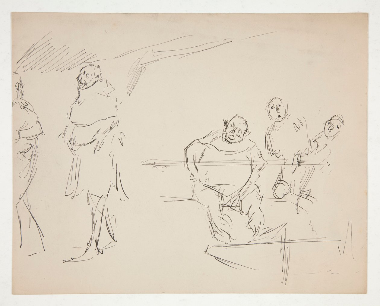 Studien für ein nicht identifiziertes Shakespeare-Stück (Falstaff?) (recto und verso) von Edwin Austin Abbey