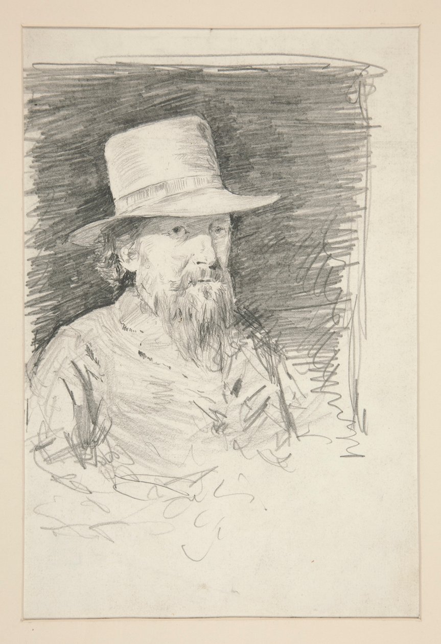 Studie für General Meade: Skizze für Wandgemälde im Staatskapitol in Harrisburg, Pennsylvania, 1902-1911 (vollendet von John Singer Sargent) von Edwin Austin Abbey