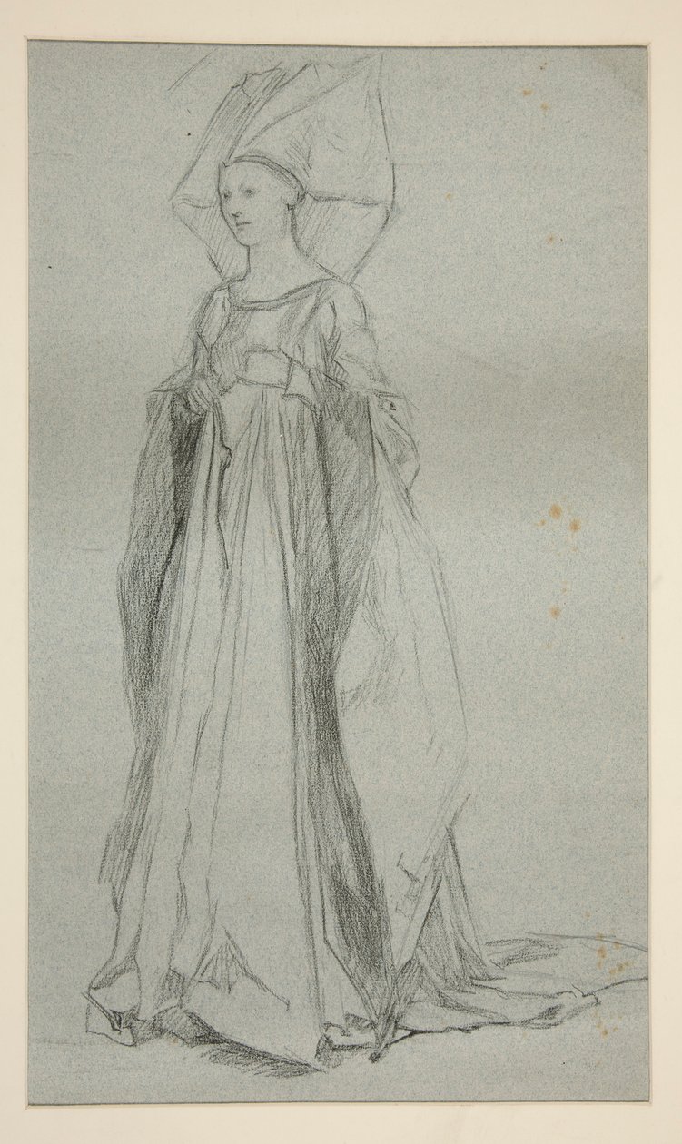 Studie für Lady Anne, für König Richard III (?) von Edwin Austin Abbey
