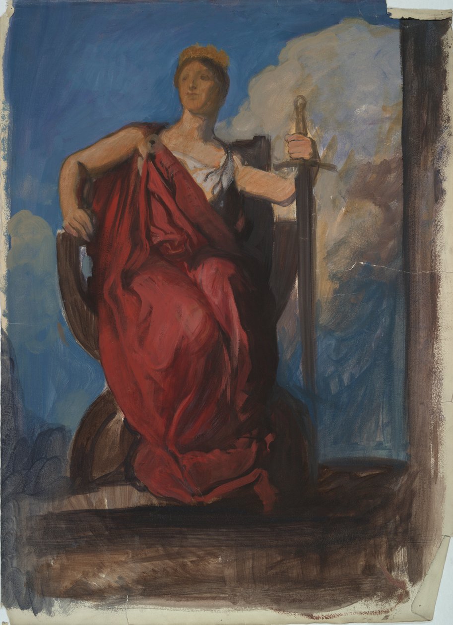Studie für die Figur des Genius von Pennsylvania von Edwin Austin Abbey