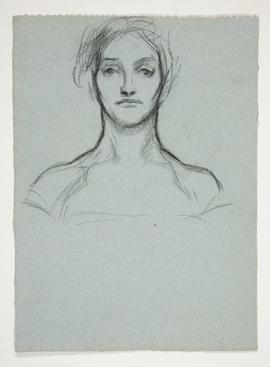 Studie für Pastell: Porträt einer jungen Frau von Edwin Austin Abbey
