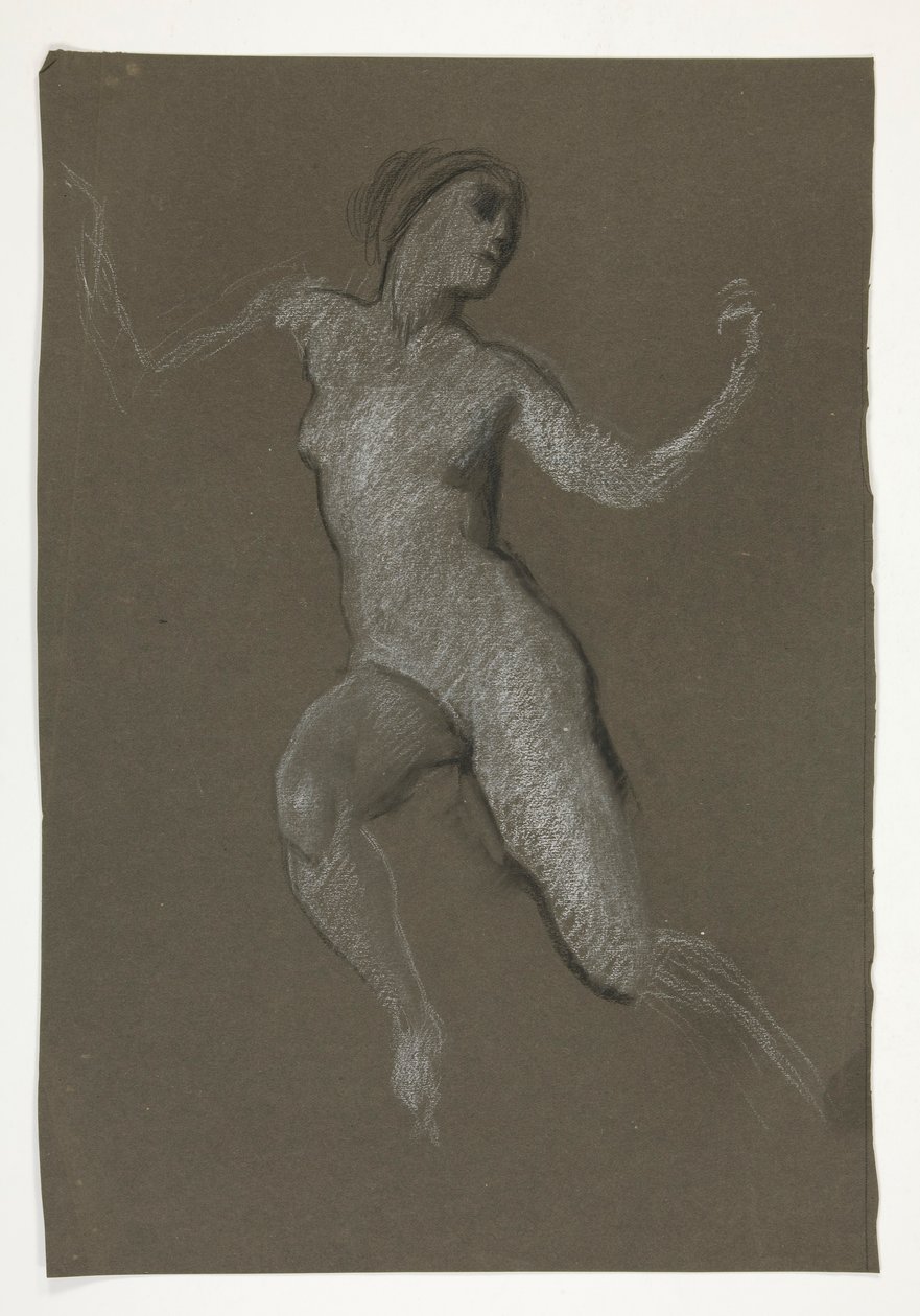 Studie für die Figur von 12 Uhr mittags von Edwin Austin Abbey
