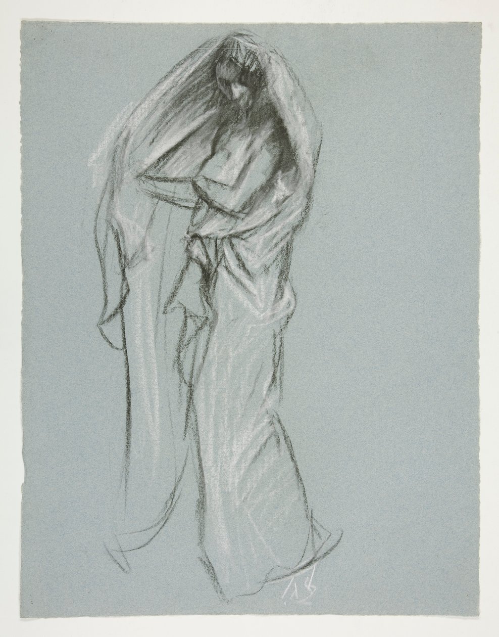 Studie für die Figur von 4 Uhr morgens(?) in von Edwin Austin Abbey