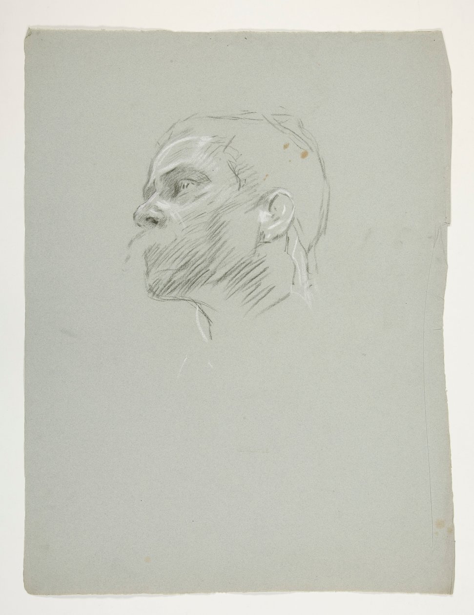 Studie eines Kopfes für König Artus von Edwin Austin Abbey