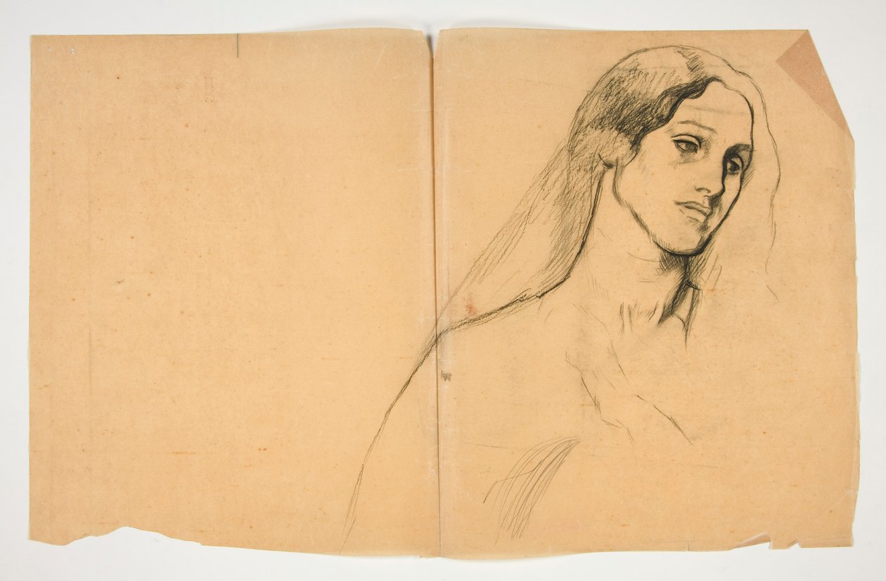 Studie einer Frau von Edwin Austin Abbey: Kunstdruck kaufen