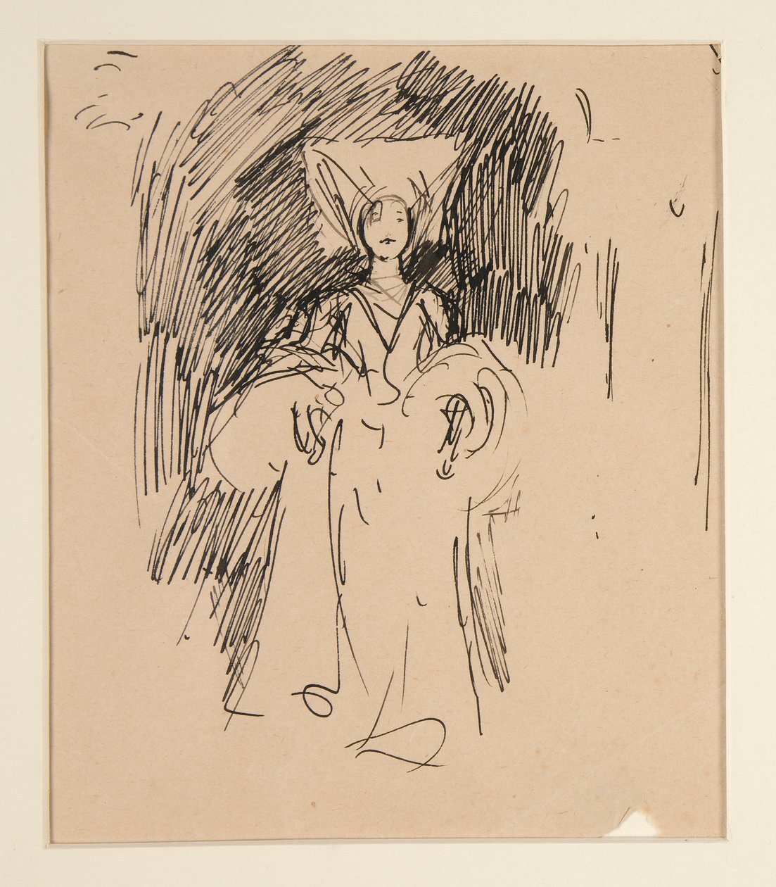 Studie einer Frau in mittelalterlichem Kostüm von Edwin Austin Abbey