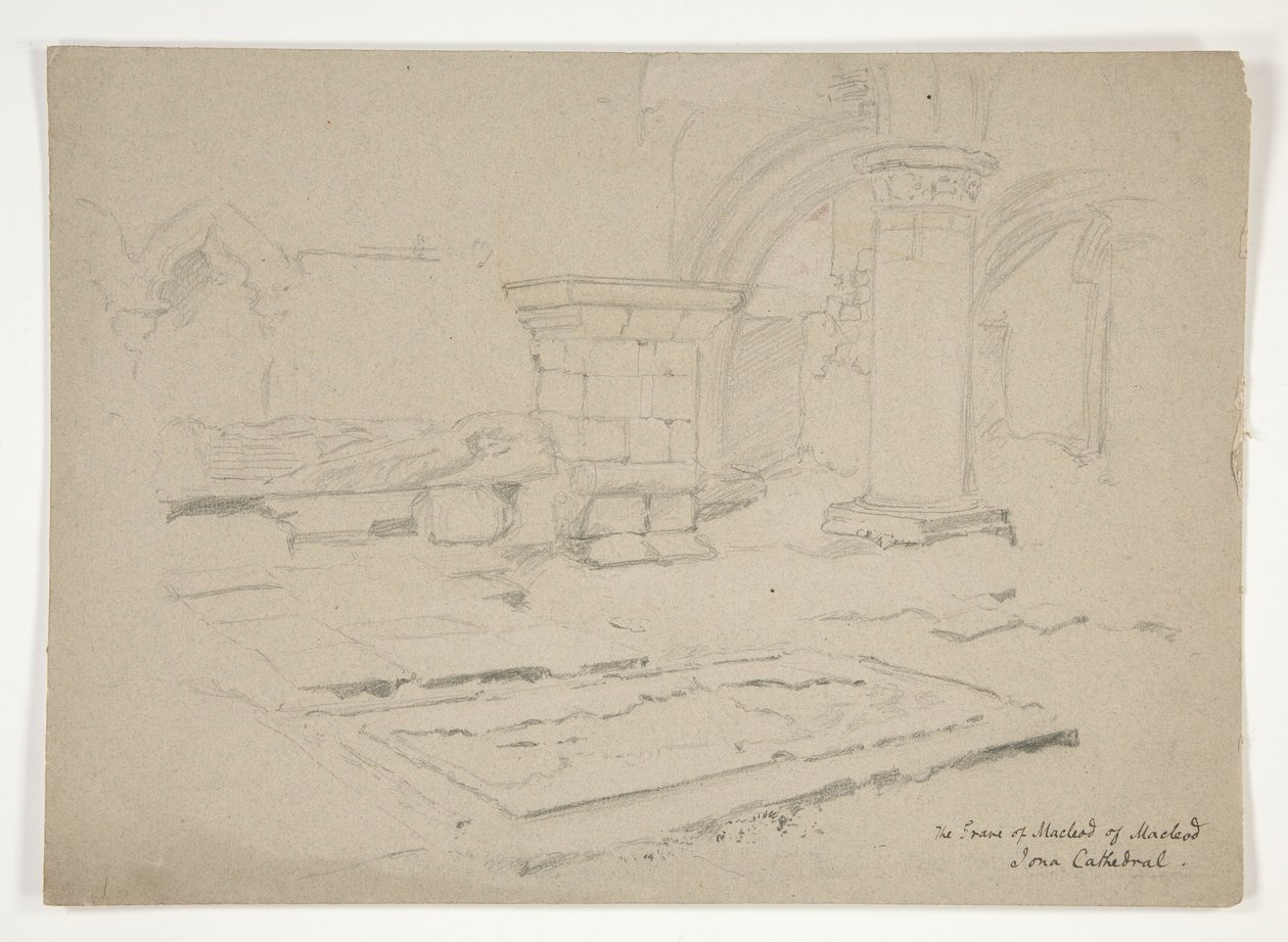 Das Grab von MacLeod von MacLeod: Iona-Kathedrale von Edwin Austin Abbey