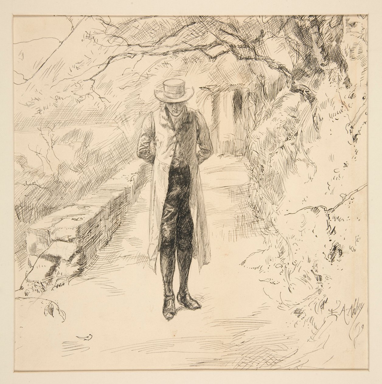 Wordsworth wandert in Wäldern: Die englischen Seen und Männer-Serie, aus Harper von Edwin Austin Abbey