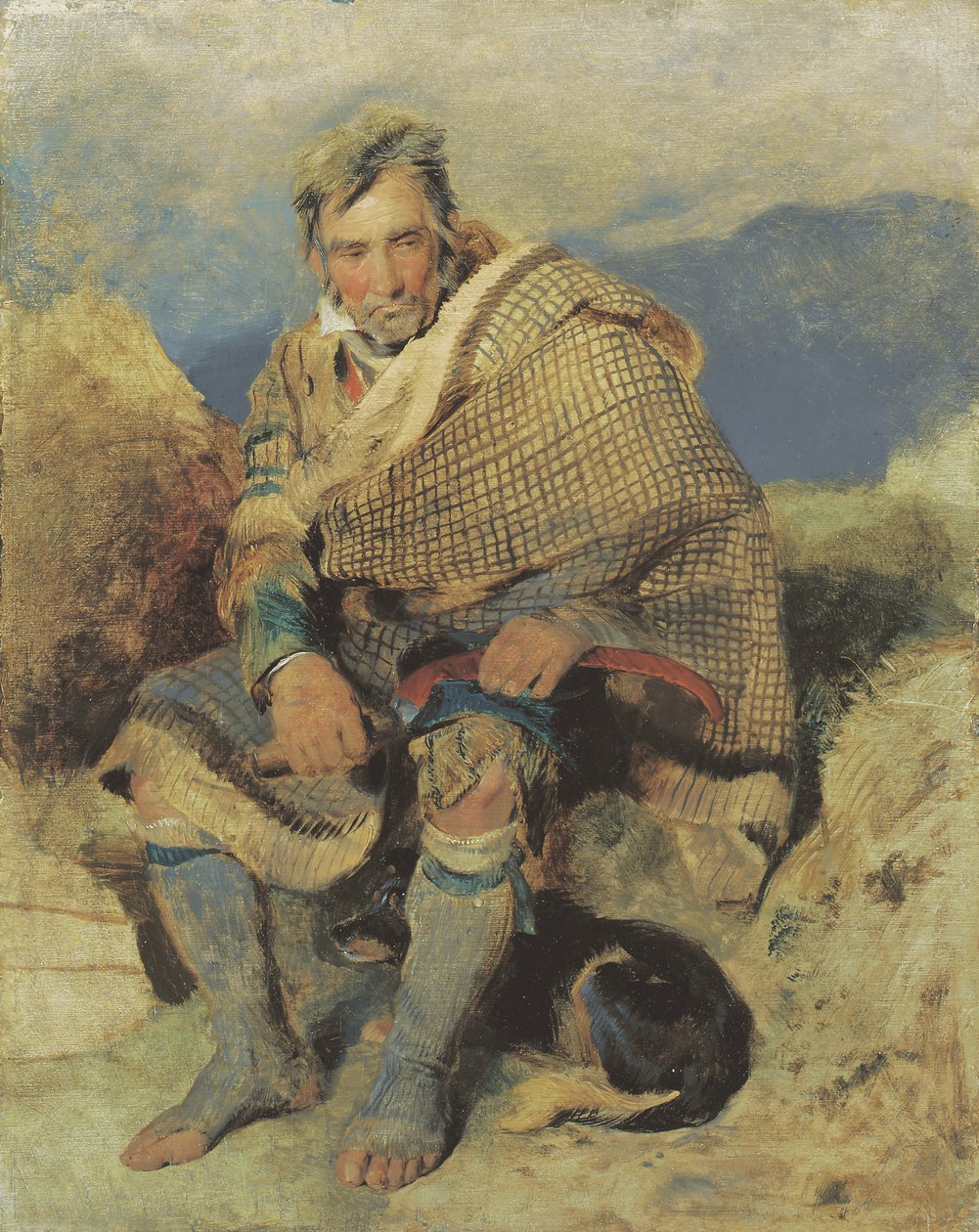 Ein Hochlandhirte - eine Skizze, ca. frühe 1820er Jahre von Edwin Landseer