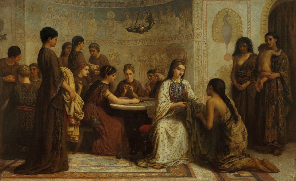 Ein Dorcas-Treffen im 6. Jahrhundert von Edwin Long