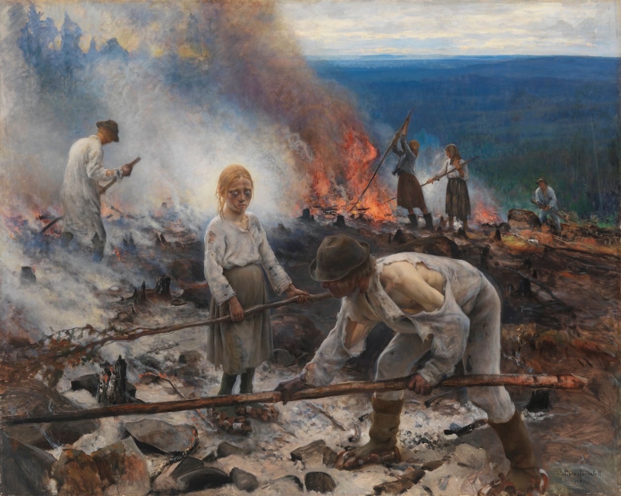 Unter dem Joch (Das Buschwerk verbrennen) von Eero Järnefelt