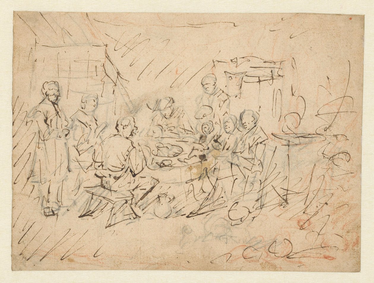 Interieur mit einer Bauernfamilie beim Essen von Egbert van Heemskerck (I)