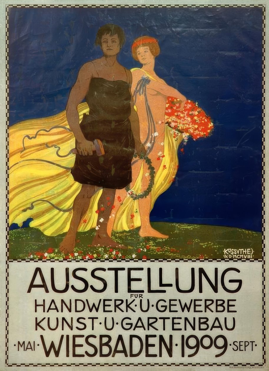 Ausstellung für Handwerk und Gewerbe, Kunst und Gartenbau, Wiesbaden von Egon Josef Kossuth