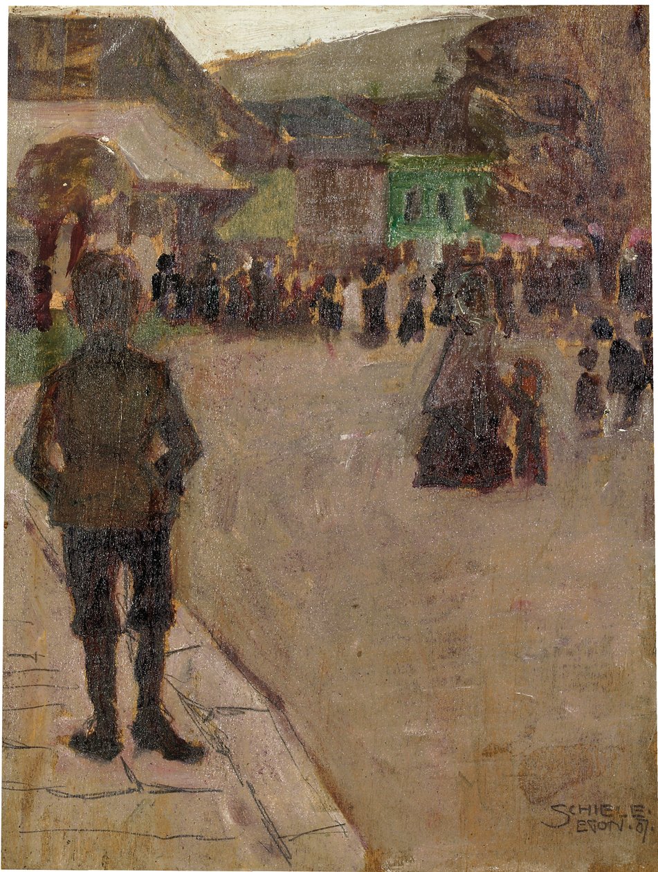 Vor dem Leopolditag in Klosterneuburg, 1907 von Egon Schiele