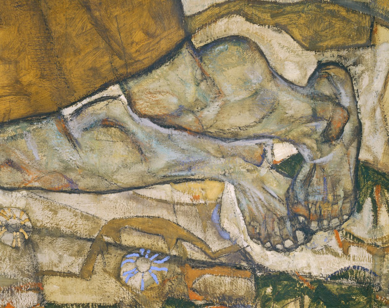 Entschwebung (Die Blinden III) von Egon Schiele