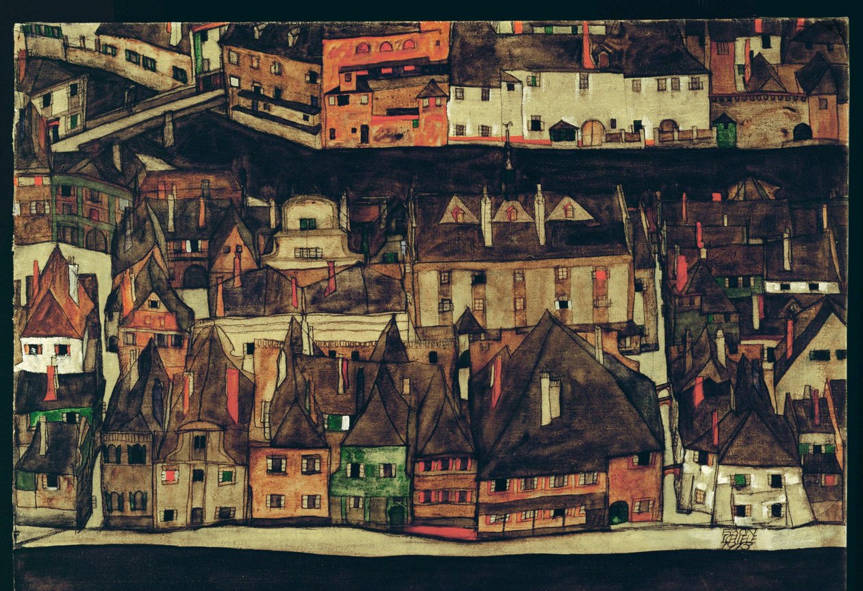 Krumau, Tschechische Republik von Egon Schiele