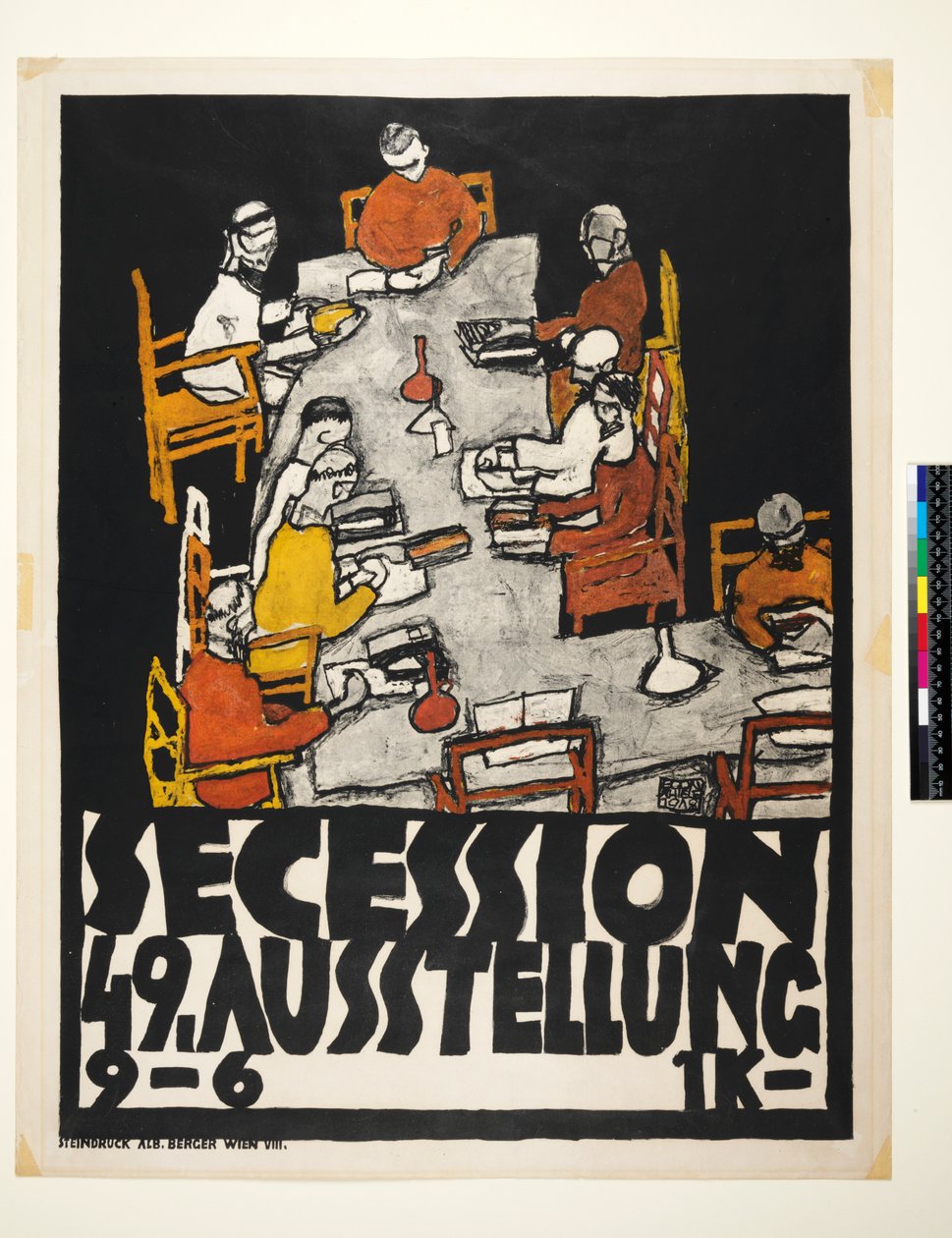 Plakat für die Wiener Secession, 49. Ausstellung, Die Freunde von Egon Schiele