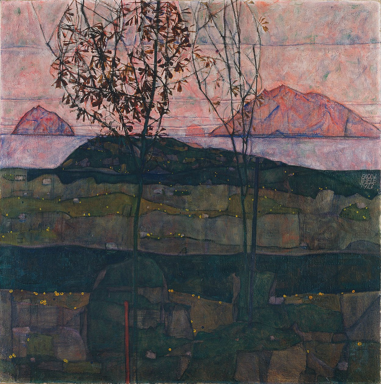 Sonnenuntergang von Egon Schiele